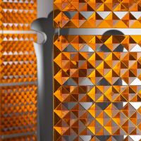 VedoNonVedo Piramide decorative element for furnishing and dividing rooms - transparent orange 3